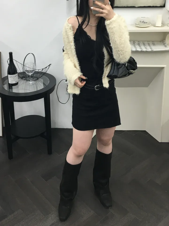 [최저가 할인중%🌼]스노우 퍼 가디건 3color 상세 이미지 25