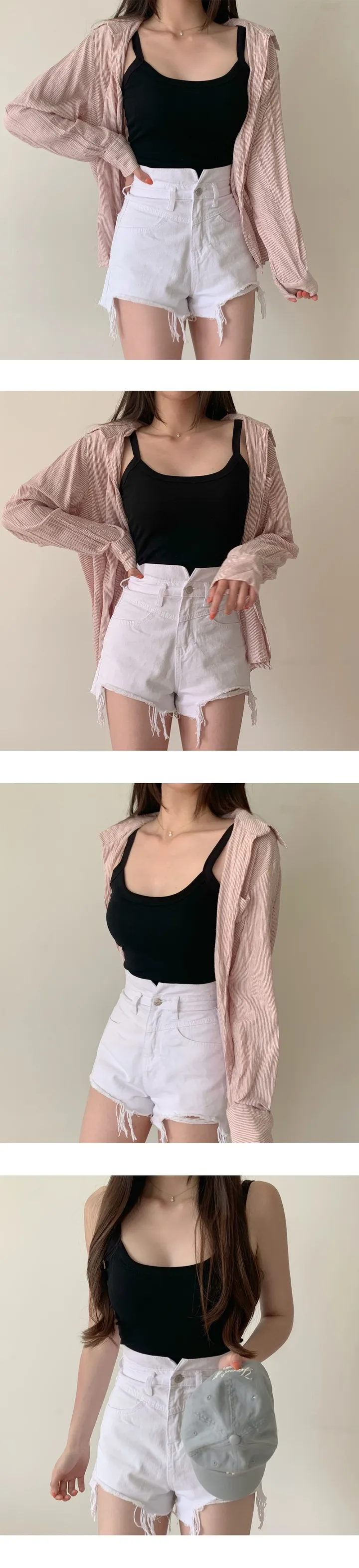 [2개할인]크롭 캡나시 브라탑 나시 나시탑 브라렛 이너 슬리브리스 캡내장 나시 상세 이미지 8