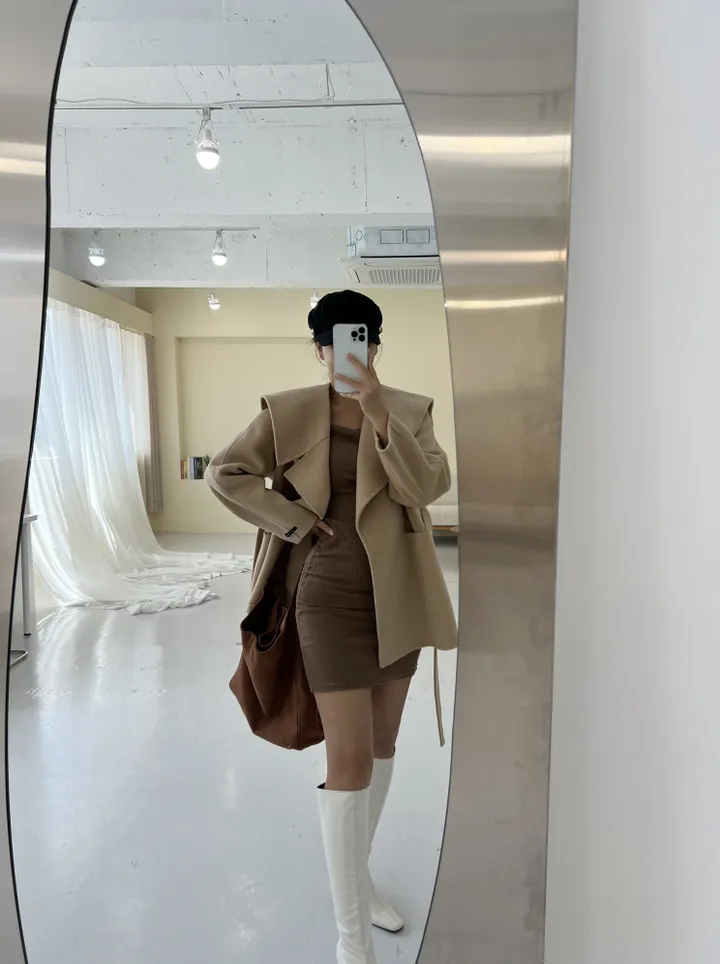 [추천/핏보장] 신상 울90 세일러 핸드메이드 숏 코트 (2color) 상세 이미지 8