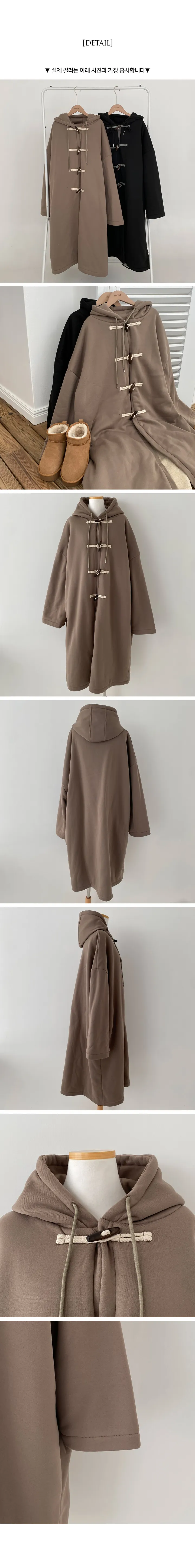 [양털안감!] 발끝까지 따듯하게, 안감 양털 떡볶이 후드 롱 야상 상세 이미지 6