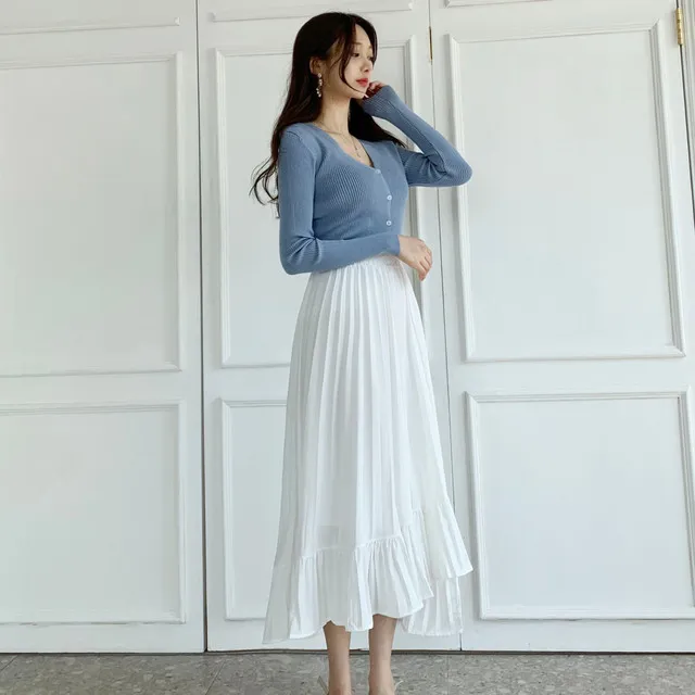[묶음할인] 소프트 촉감 브이넥 글램핏 골지 가디건 ﻿아이보리 베이지 블랙 연두 소라 핑크 연보라 와인 카키 겨자 에메랄드 개강룩 새내기룩 봄 벚꽃룩 꽃놀이룩 개강여신 상세 이미지 74
