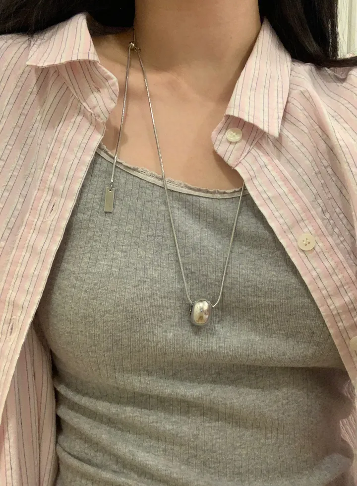 zen necklace (silver) 상세 이미지 3