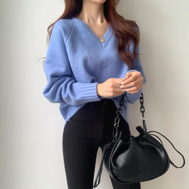 [ 무조건 소장 추천! 인기만점 ] 데일리 루즈핏 V넥 니트 상세 이미지 44
