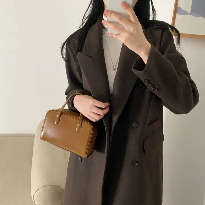플룻 코트 봄코트 롱코트 하객룩 울코트 상세 이미지 32