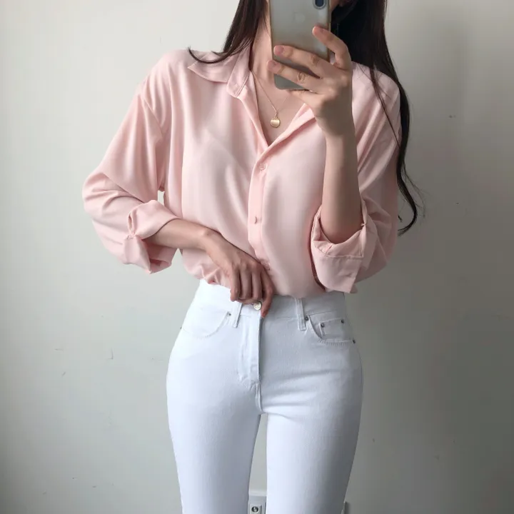 (Made/색감굿-핏예쁜) 촤르르 쉬폰 찰랑 데일리 셔츠 상세 이미지 22