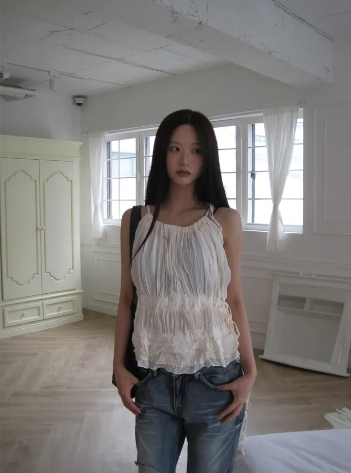 민소매 모델 착용 이미지-S1L15