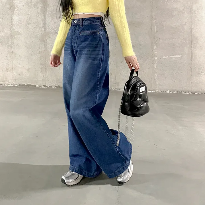 [3color/주인장인생템] 모디 립포켓 탄탄 롱 와이드데님 롱팬츠 키큰녀청바지 인생청바지 상세 이미지 53