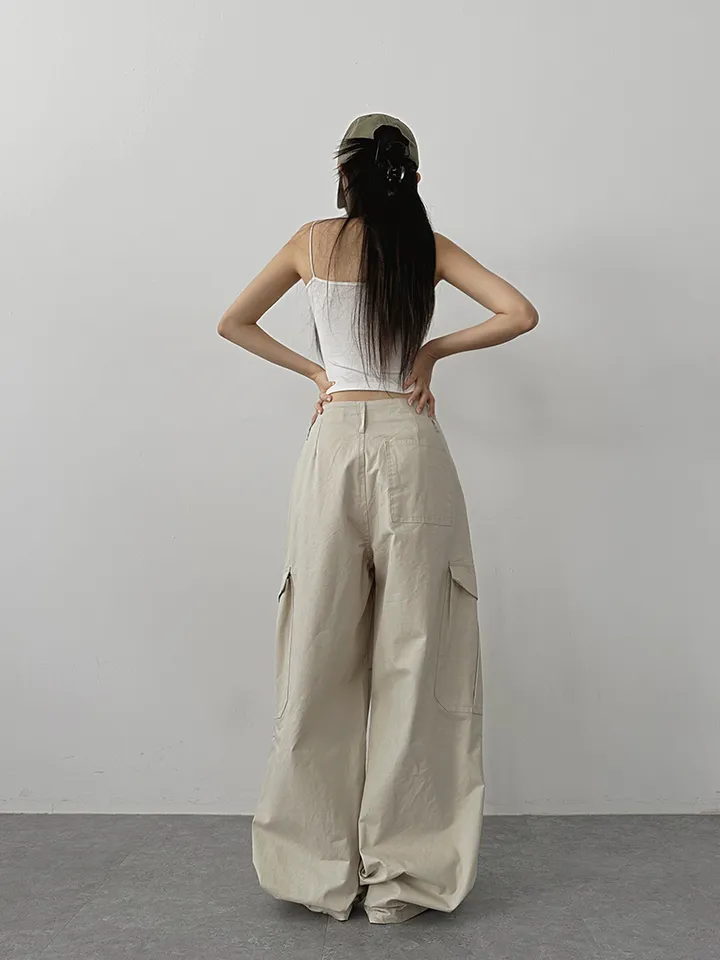[극강퀄리티!비죠버튼 허리조절/치노 캥크링 포켓 핀턱 빅카고 와이드팬츠] 치노비죠카고와이드팬츠 상세 이미지 20