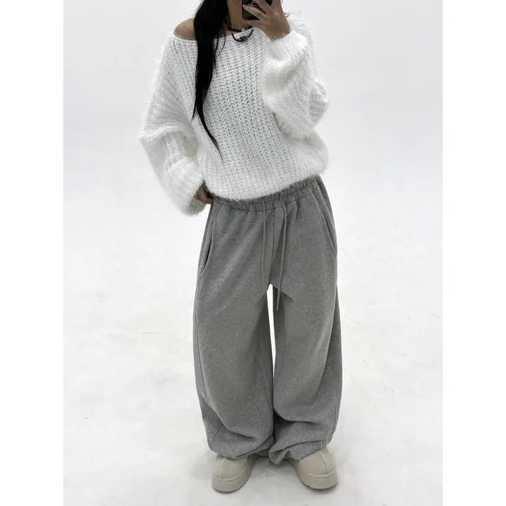 ❤️‍🔥누적판매8,000 돌파 기념❤️‍🔥[UNISEX/기모 ver.🤧/소장추천!]럽 올 컬러 와이드 스트링 트레이닝 팬츠(5color) 상세 이미지 84