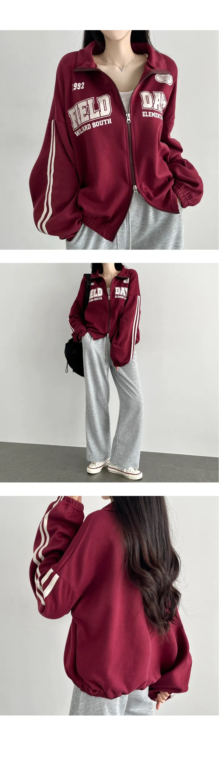 [주문폭주!!/🚀우주최저가!!] 데일리템 필드 라인배색 투웨이 카라 집업 점퍼 -4color 상세 이미지 24