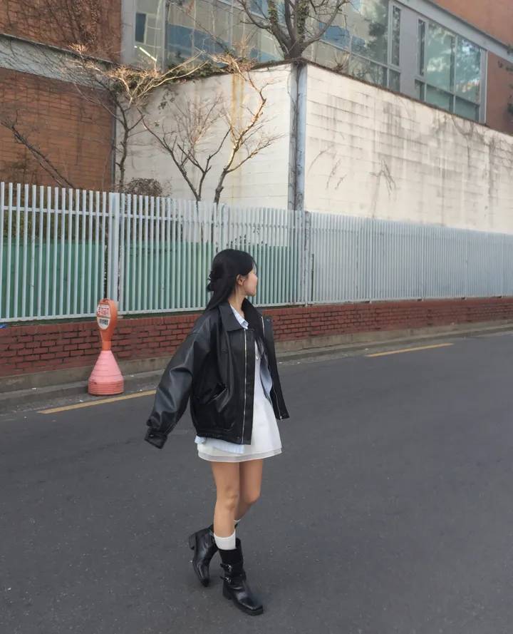 *아방졸귀핏* 오버핏 루즈핏 라이더 자켓 레더 자켓 레더 점퍼 라이더 점퍼 상세 이미지 18