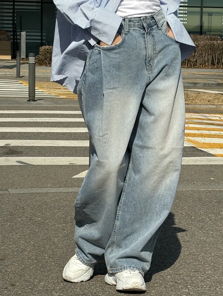 데일리 마린 핀턱 벌룬 와이드팬츠 상세 이미지 14