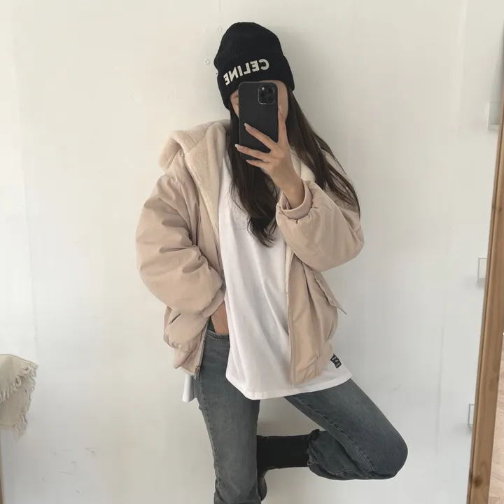 [특가세일/당일발송]양면착용 부들부들 부드러운 페이크퍼 보아털 후리스 밍크안감 아방핏 리버시블패딩 항공점퍼 후드점퍼 패딩점퍼 퍼자켓  3color 상세 이미지 18
