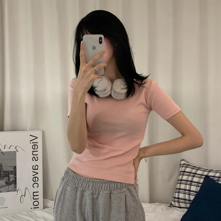 [슬림핏/핏보장] 젤라또 기본 베이직 무지 봄 여름 라운드 반팔티 (8col) 상세 이미지 18