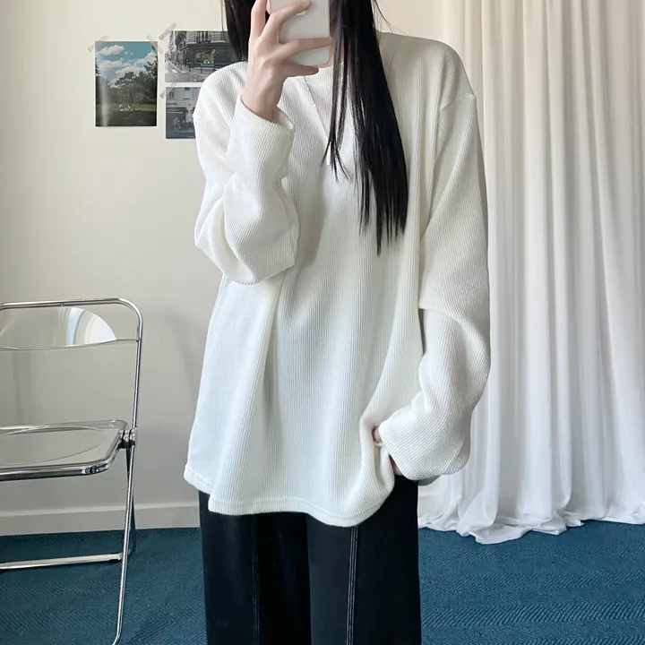 Ribbed round knit T 상세 이미지 15