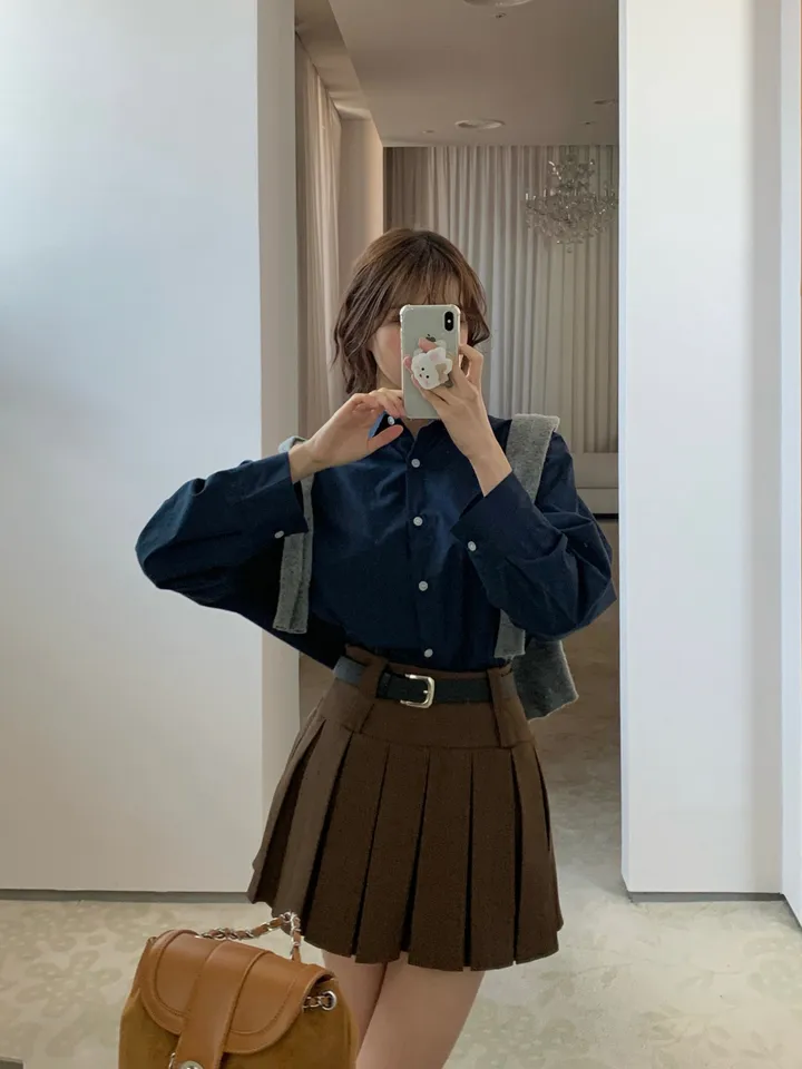 [4천장판매][MADE/핏보장인생셔츠] 에디 프렌치 코튼 오버핏 셔츠 남방 남녀공용 보이핏 레이어드 봄옷 봄신상 봄코디 봄상의 봄셔츠- 7color (KD1457,KD1910) 상세 이미지 70