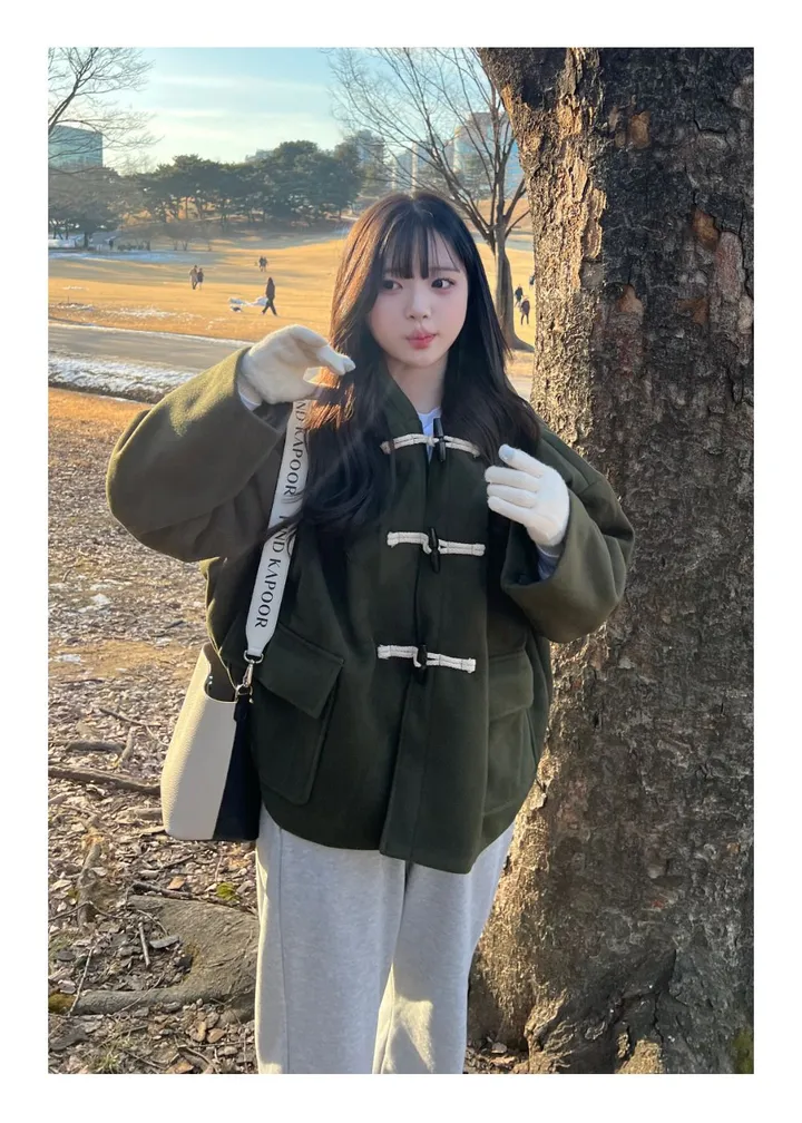 [최저가/숏&롱] 떡볶이 후드 겨울 가을 코트 고퀄리티 남녀공용 아우터 자켓 오버핏 빅사이즈 커플룩 시밀러룩 상세 이미지 48