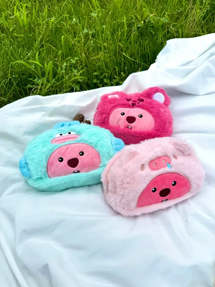 [3종류] 동물모자 쓴 곰돌이 새학기 우정템 커플템 생일선물 캐릭터 필통 파우치 상세 이미지 2