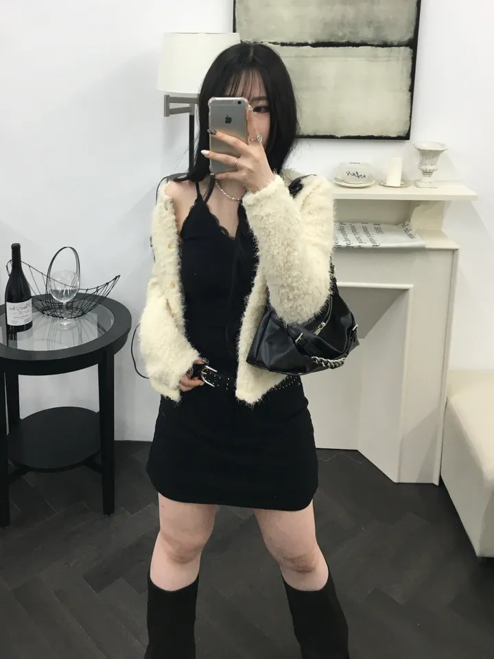 [최저가 할인중%🌼]스노우 퍼 가디건 3color 상세 이미지 20