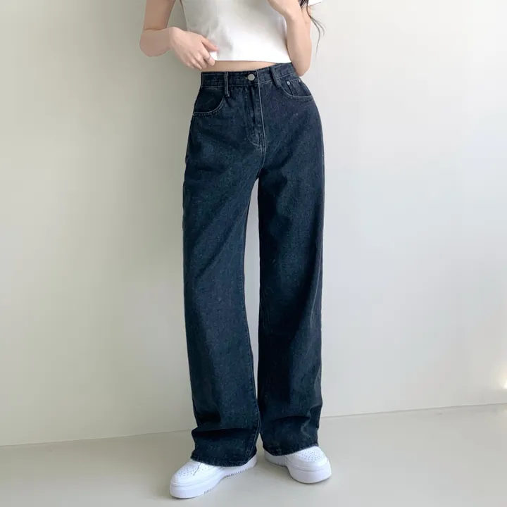 ["인생"데님🖤/기장선택/~XL] 올데이 하이웨스트 캣브러쉬 워싱 데님 와이드 팬츠 바지 키작녀 키큰녀 빅사이즈 청바지 상세 이미지 34