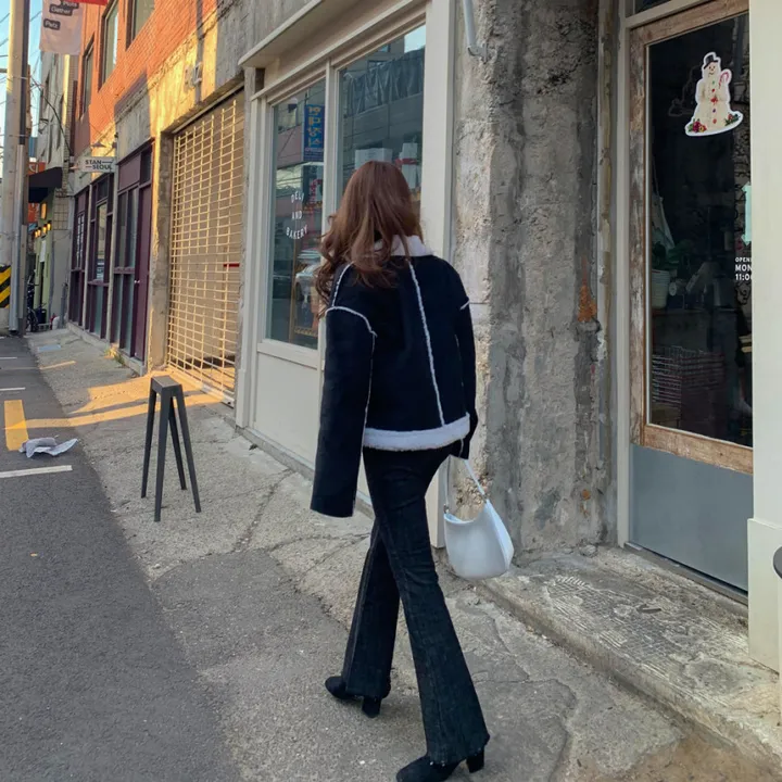 [심쿵핏/털빠짐X] 따뜻 도톰 파스텔 루즈핏 앙고라 모헤어 크롭 브이넥 벌룬 소매 깃털 퍼 니트 가디건 상세 이미지 42