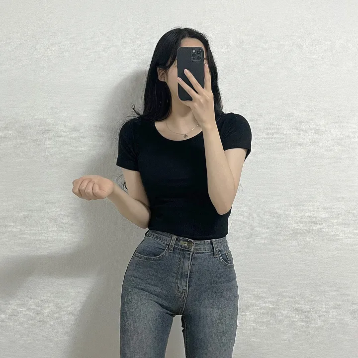 [🔥단독13컬러/7만장돌파🔥묶음할인]유넥 팔라인 이뻐보이는 VER2. 쫀쫀 면 반팔티셔츠 상세 이미지 18