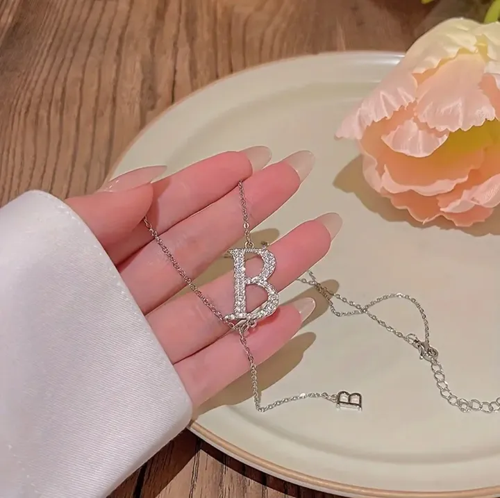 ❤️각인펜증정❤️ 925실버도금 샤이닝 B 펜던트 목걸이 상세 이미지 8