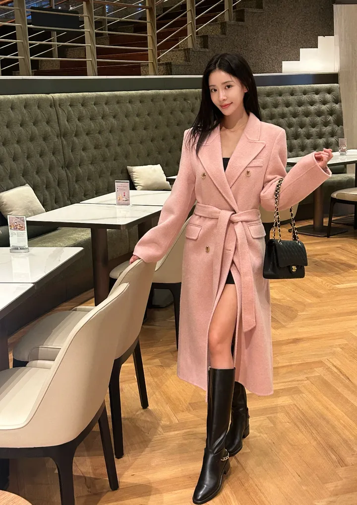 🚀아이오늘출발 [2025재진행/주문폭주] 온앤업 더블 벨트 캐시미어 앙고라 핸드메이드 롱 코트 상세 이미지 59