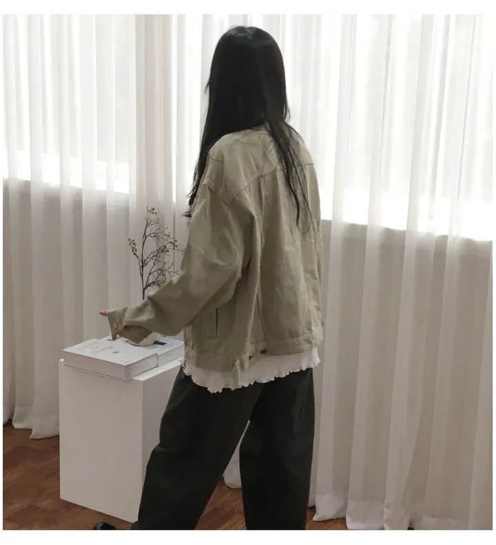(2c) 하우 워싱 루즈 코튼 트러커 자켓 상세 이미지 34