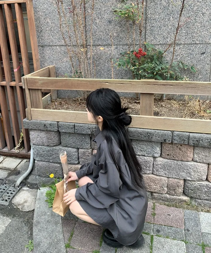 [set🖤/기장조절/데이트룩] 셔츠ops+뷔스티에ops 투피스 레이어드 세트set 상세 이미지 48