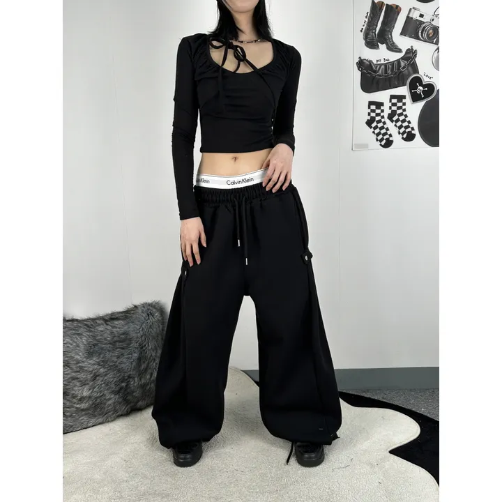 기모선택❤️[UNISEX/소장추천!/6color!]데이유 비죠 스냅 버튼 포인트 루즈 와이드 벌룬 트레이닝 팬츠(3-5일 여유주문) 상세 이미지 61