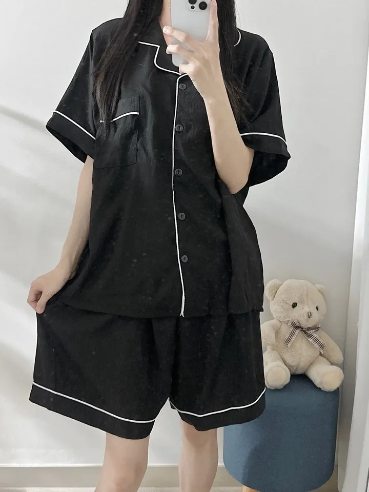 [88~110사이즈🖤신상할인] 여름 잠옷 홈웨어 봄 간절기 블랙 세트 수면 선물 커플 빅사이즈 플러즈 2XL 3XL 4XL 5XL 99 100 상세 이미지 10