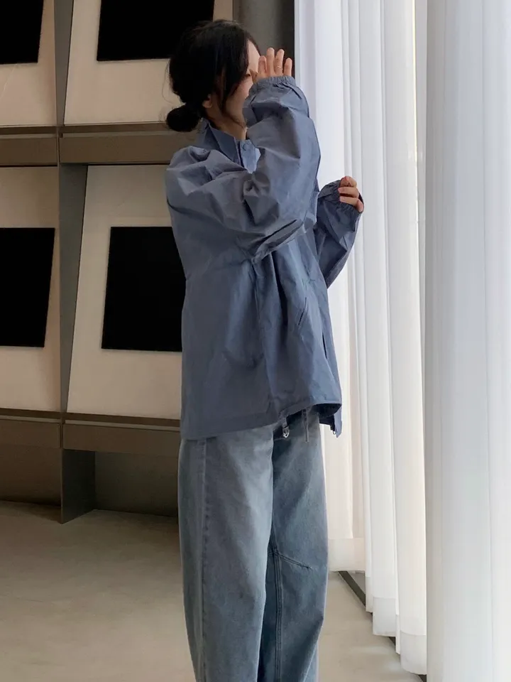 [트렌치 바람막이🤍/아우터맛집!] 트렌치바람막이 야상 하이넥 바람막이 숏트렌치 간절기아우터 데일리룩 숏야상 봄 자켓 오버핏자켓 상세 이미지 67