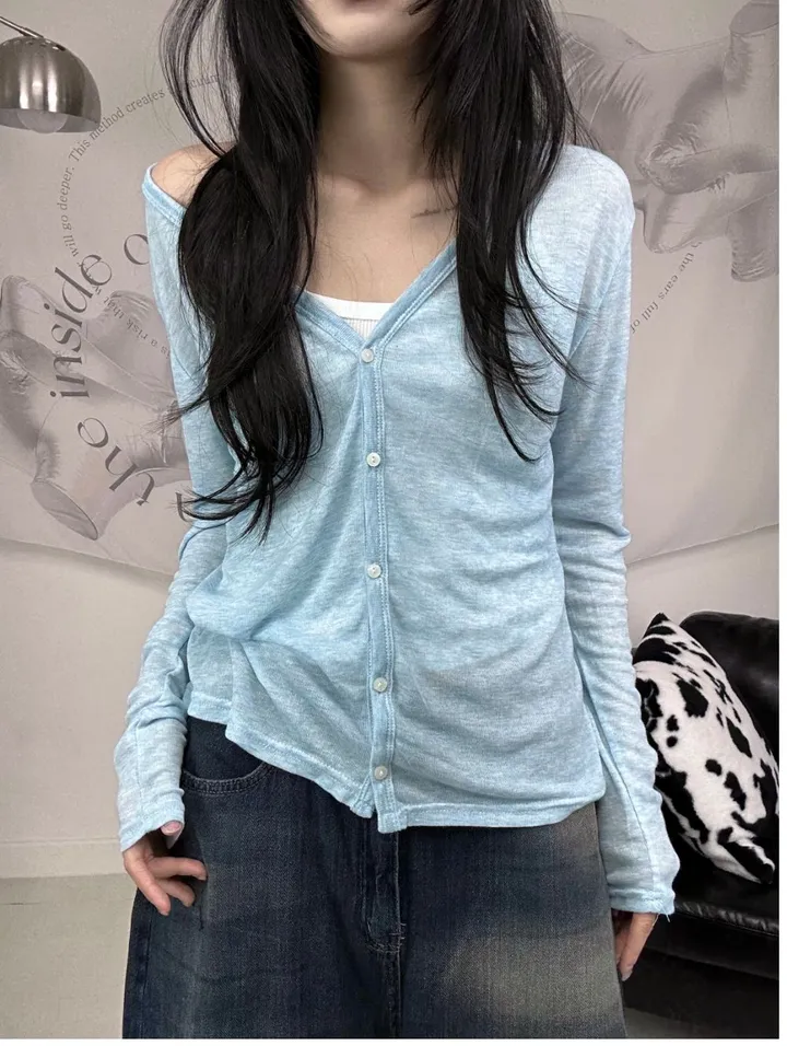 [핏 보장/ 간절기템] 샤인 시스루 가디건 (6color) 상세 이미지 21