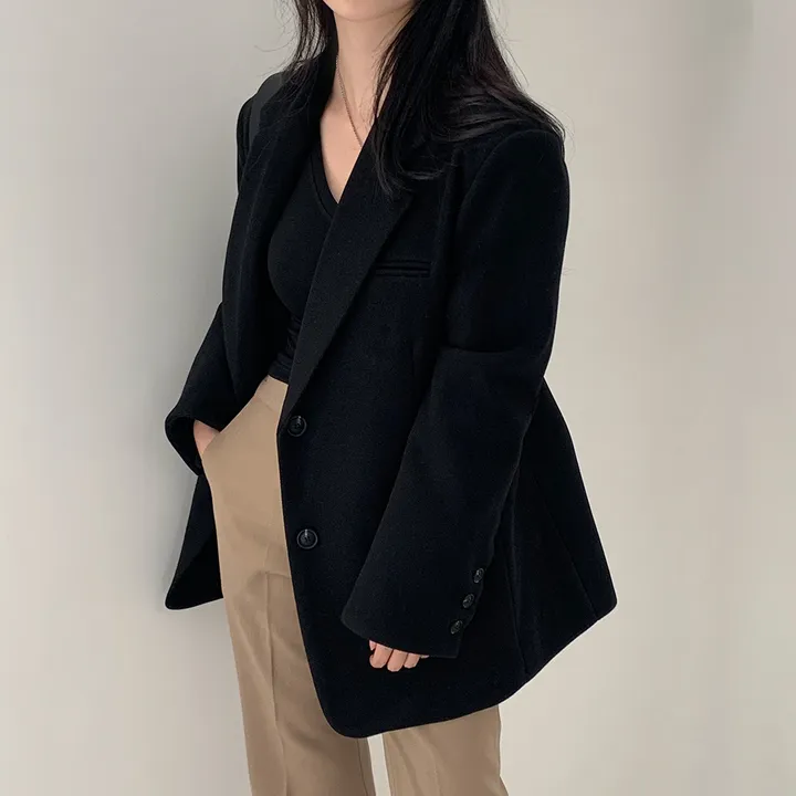 [wool100%/브랜드공정]  윈터 싱글 투버튼 카라 리얼 울 자켓 블레이저 - jk 상세 이미지 59