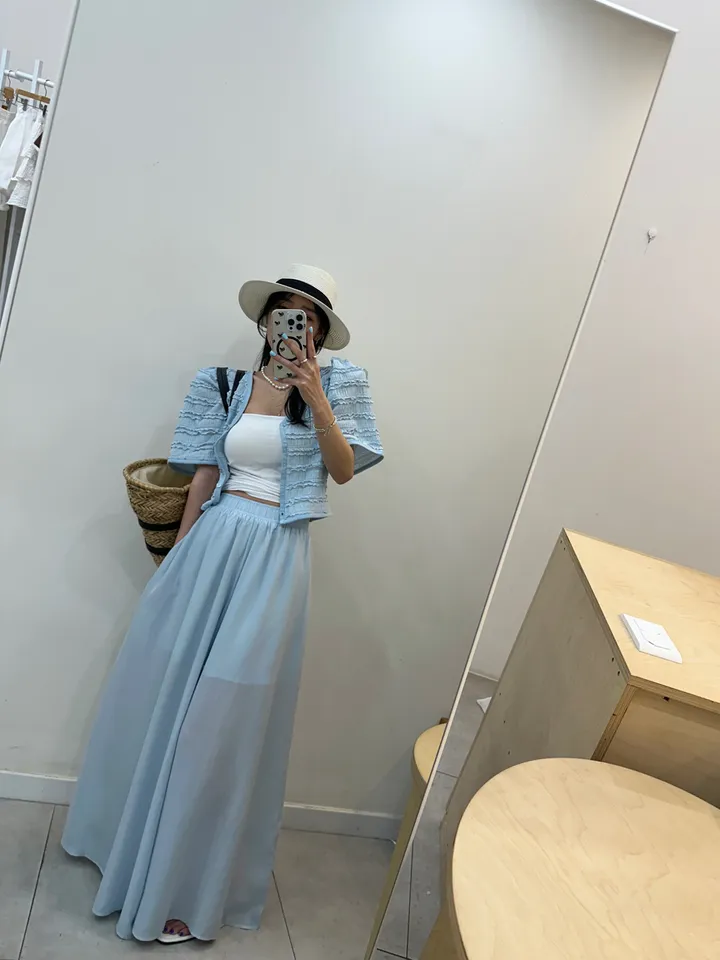 [러블리 한가득~❤️] 봉긋 레이스 엔젤 퍼프 크롭 가디건 상세 이미지 25