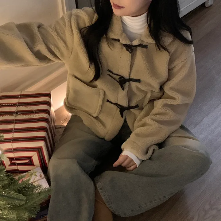 [최저가!러블리!]밍크 양털 더블 떡볶이 숏 자켓 코트 4color 상세 이미지 24