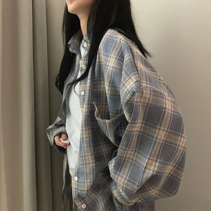 묶음할인🎈[오버핏🤍] 마가린 체크 오버 남방 상세 이미지 16