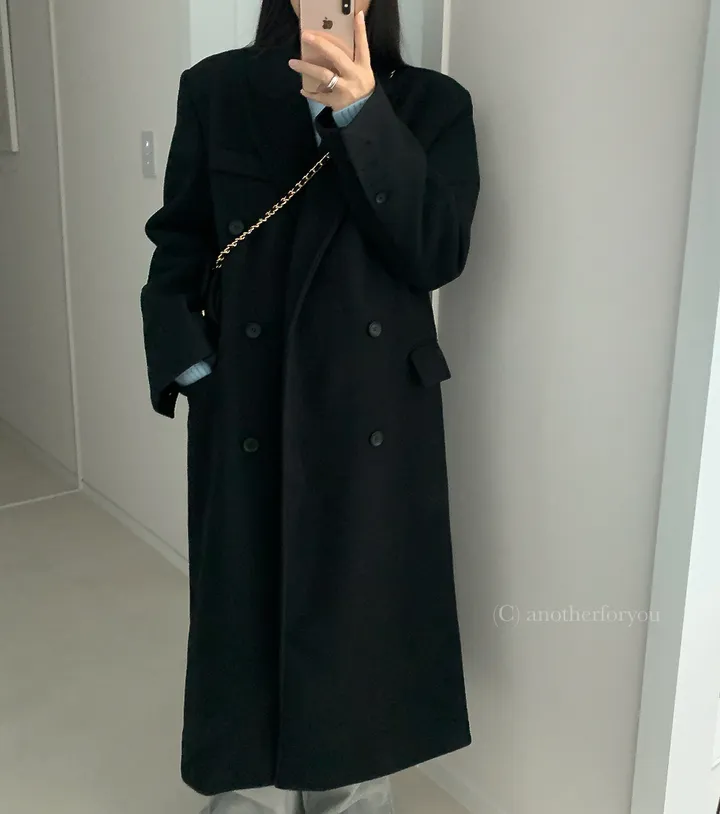 클래식 울 테일러드 더블 롱 코트 2col : 어나더포유 상세 이미지 26