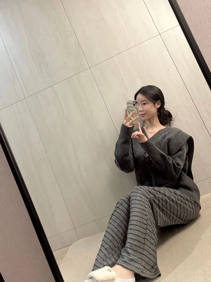 *숄 세트/강추! 여리 숄 니트 금장 가디건 *브이넥가디건, 숄가디건 상세 이미지 14