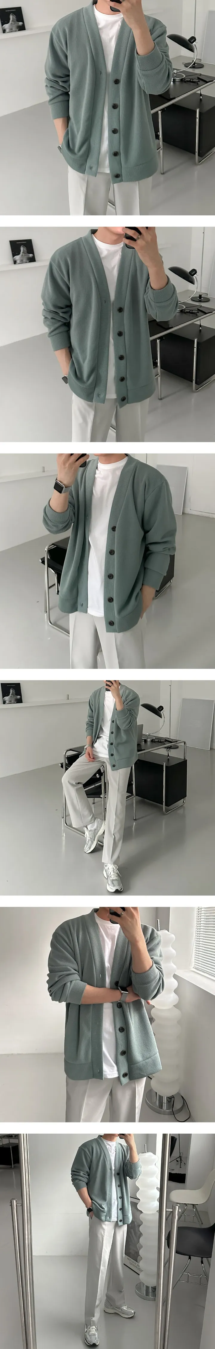 M-5XL 빅사이즈 남녀공용 오버핏 골지 가디건 (7color) 상세 이미지 9
