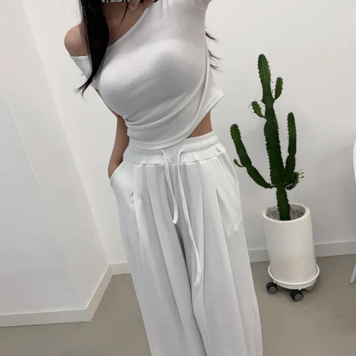 로저 원오프 핀턱 팬츠 세트 상세 이미지 26