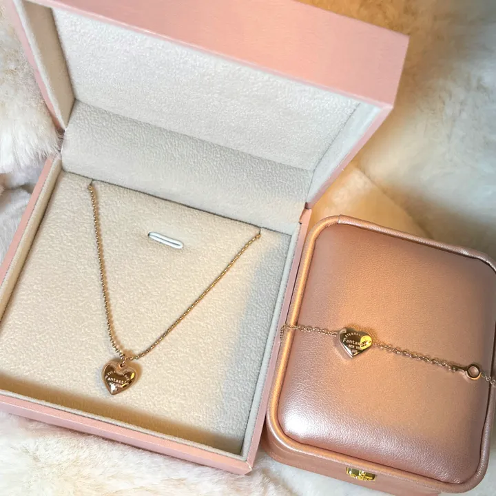 🚚 당일발송 ✨️고퀄리티✨️ 써지컬 하트 통통 팬던트 팔찌 목걸이 set 상세 이미지 3