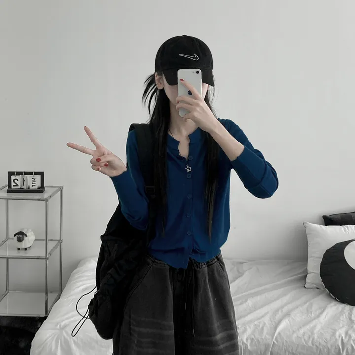[부드러워요] soft cropped daily cd [ 소프트 크롭 데일리 기본 긴팔 가디건 ] 상세 이미지 3
