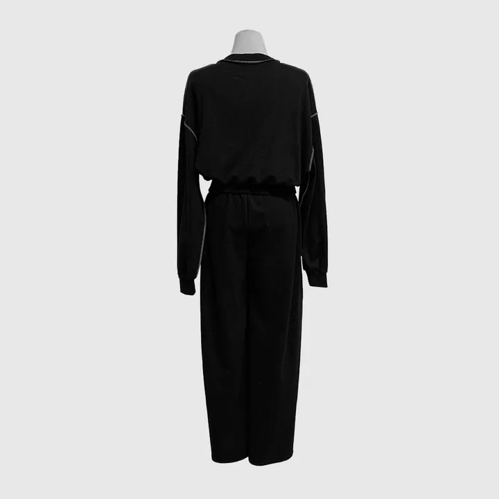 (F~2XL/부분당일발송/자체제작/주문폭주~)리노 맨투맨 팬츠 셋업 레터링 배색 리버스 스티치 트레이닝 투피스 세트 상세 이미지 33