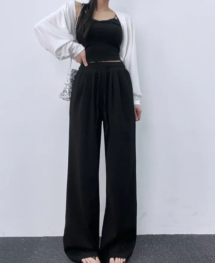 * 차르르 날씬핏 * 와이드팬츠 여름 트레이닝바지 여름옷 봄 밴딩 바지 찰랑팬츠 핀턱 와이드 롱 팬츠 쭈리 여름바지 봄바지 가을바지 츄리닝 상세 이미지 42