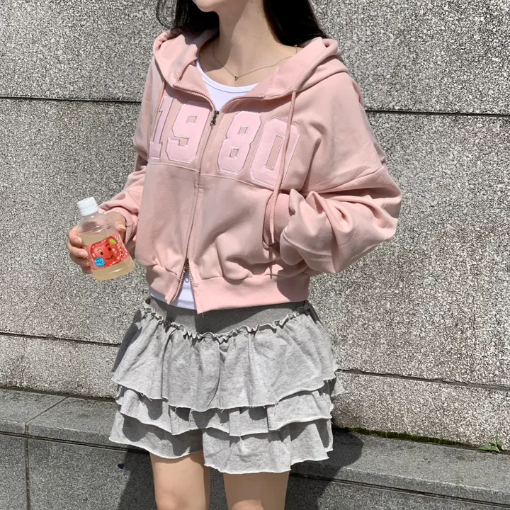 [기모추가!가을신상🤎]투웨이 도톰 자수 레터링 후드집업 7color 상세 이미지 35