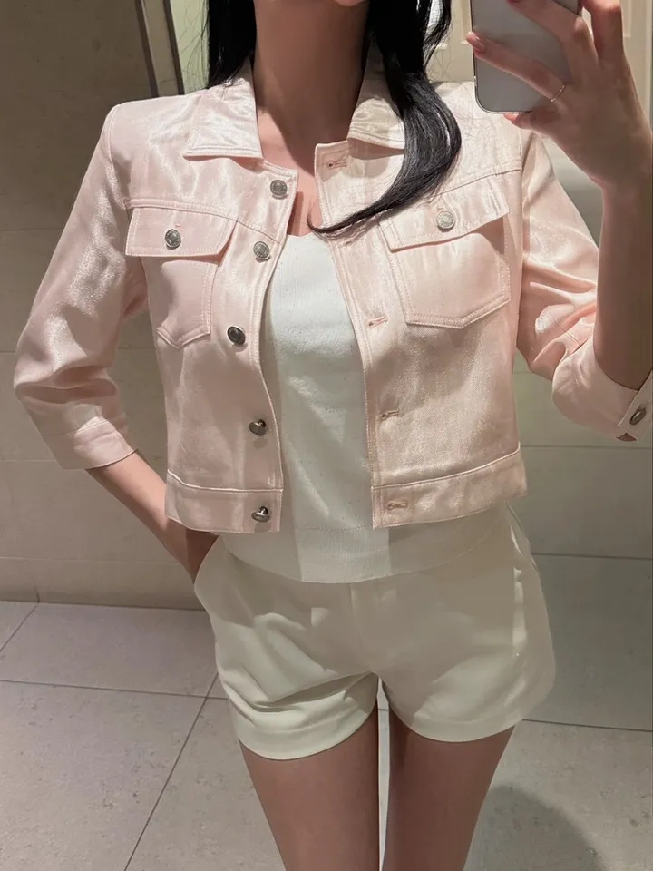 [ 선주문할인 ] 렉스 카라 글로시 펄 자켓 (3color) / 하이퀄리티 / ss 봄 & 썸머자켓 상세 이미지 1