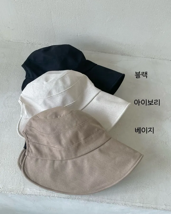 [당일✨여름모자] 델리 린넨  끈 버킷햇 3color 상세 이미지 4
