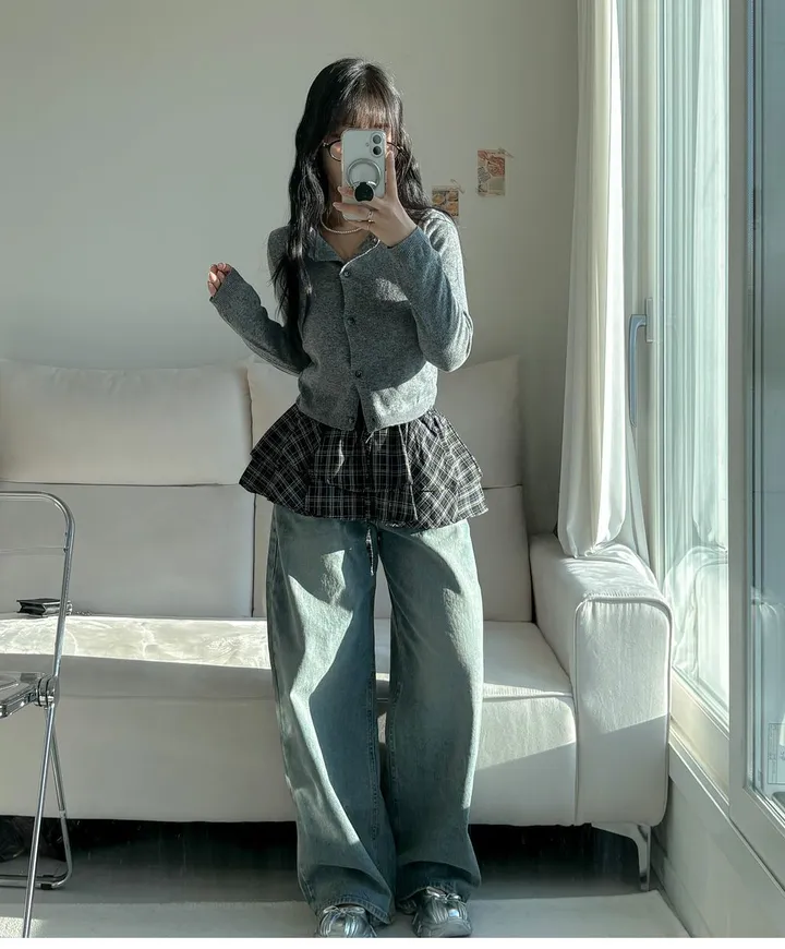 [너무 예뻐요../색감보장] 젤라또 레이어드 캐시미어 라운드 크롭 단추 니트 가디건 (9 col) 봄가디건 기본텝 상세 이미지 161
